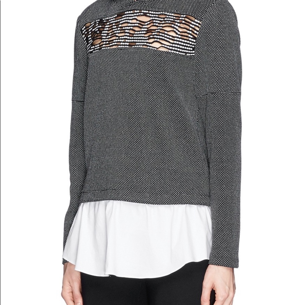 Navy and white chic Pullover sz S thakoon+